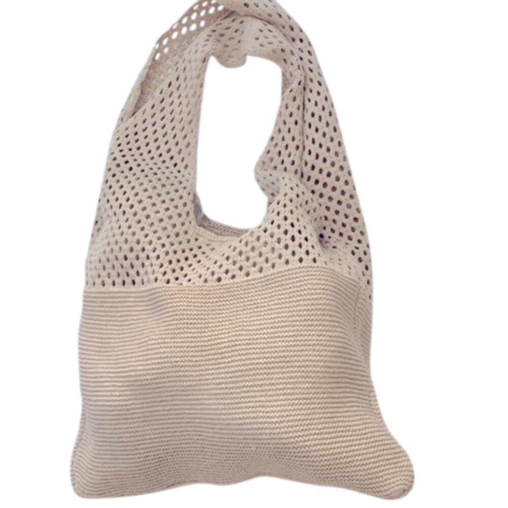 Crochet Mesh Beach Tote Bag Retro Hobo Knitted, Shoulder Bag, woven Summer.